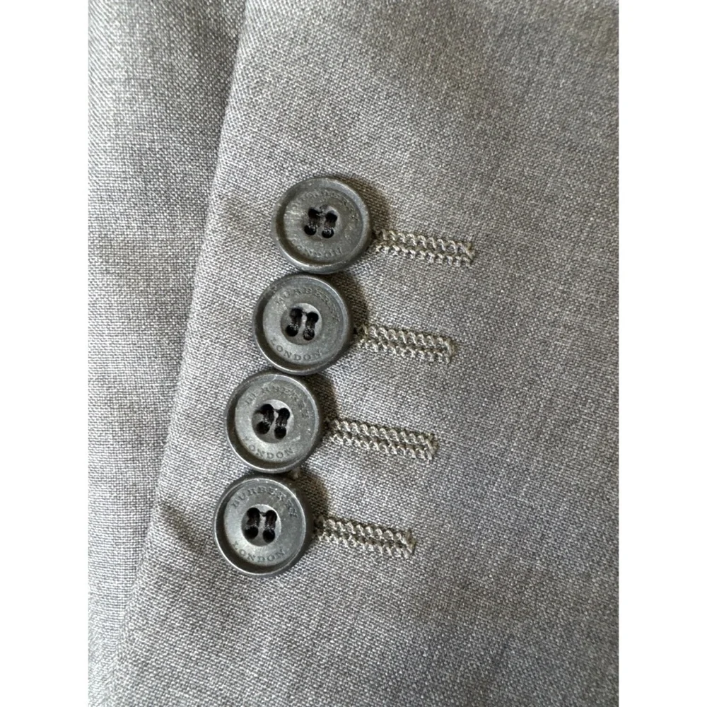 Burberry London Canbury Wool Sports Jacket Blazer Gray Size 56R